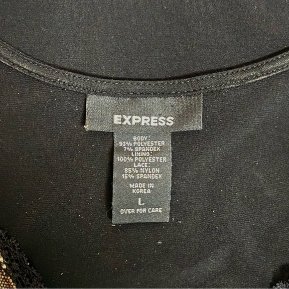 Express black lace overlay tank - Picture 5 of 5